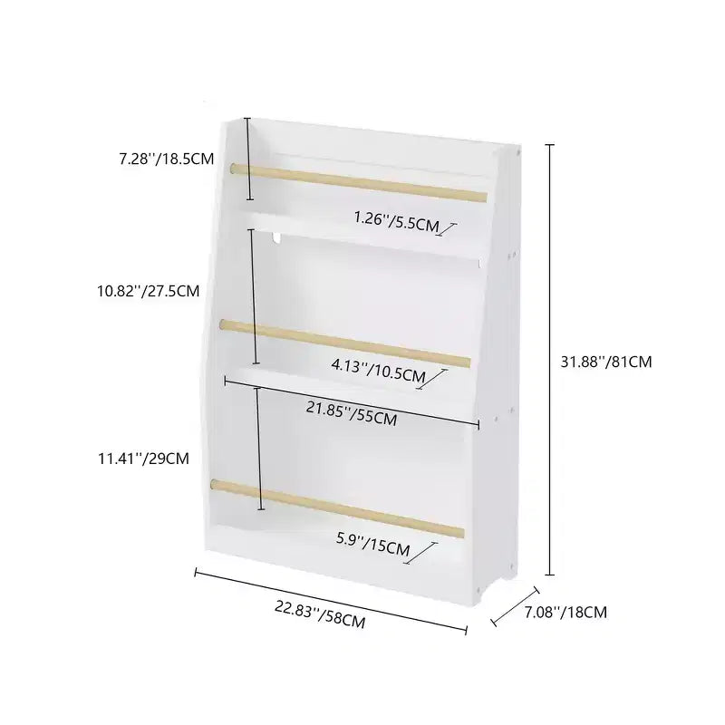 Libreria per bambini a 3 ripiani Whisen, scaffale per libri per bambini, aiuta a mantenere ordinate camere da letto, sale giochi e aule