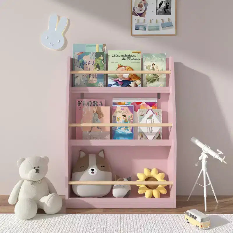 Libreria per bambini a 3 ripiani Whisen, scaffale per libri per bambini, aiuta a mantenere ordinate camere da letto, sale giochi e aule