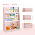 Libreria per bambini a 3 ripiani Whisen, scaffale per libri per bambini, aiuta a mantenere ordinate camere da letto, sale giochi e aule