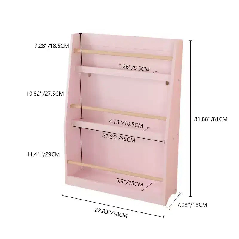 Libreria per bambini a 3 ripiani Whisen, scaffale per libri per bambini, aiuta a mantenere ordinate camere da letto, sale giochi e aule