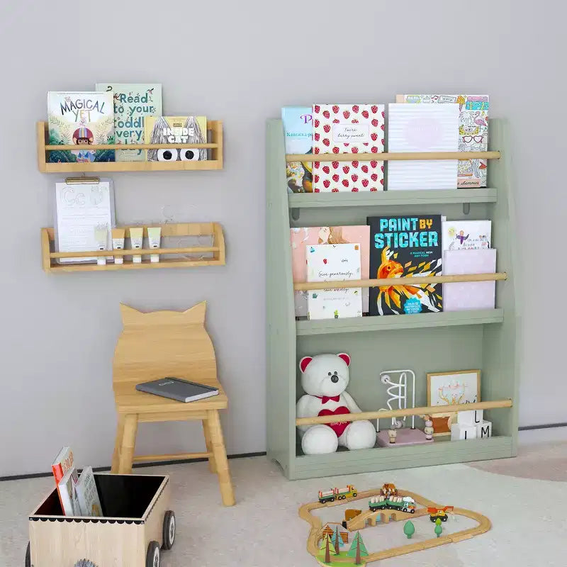 Libreria per bambini a 3 ripiani Whisen, scaffale per libri per bambini, aiuta a mantenere ordinate camere da letto, sale giochi e aule