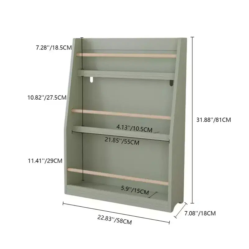 Libreria per bambini a 3 ripiani Whisen, scaffale per libri per bambini, aiuta a mantenere ordinate camere da letto, sale giochi e aule