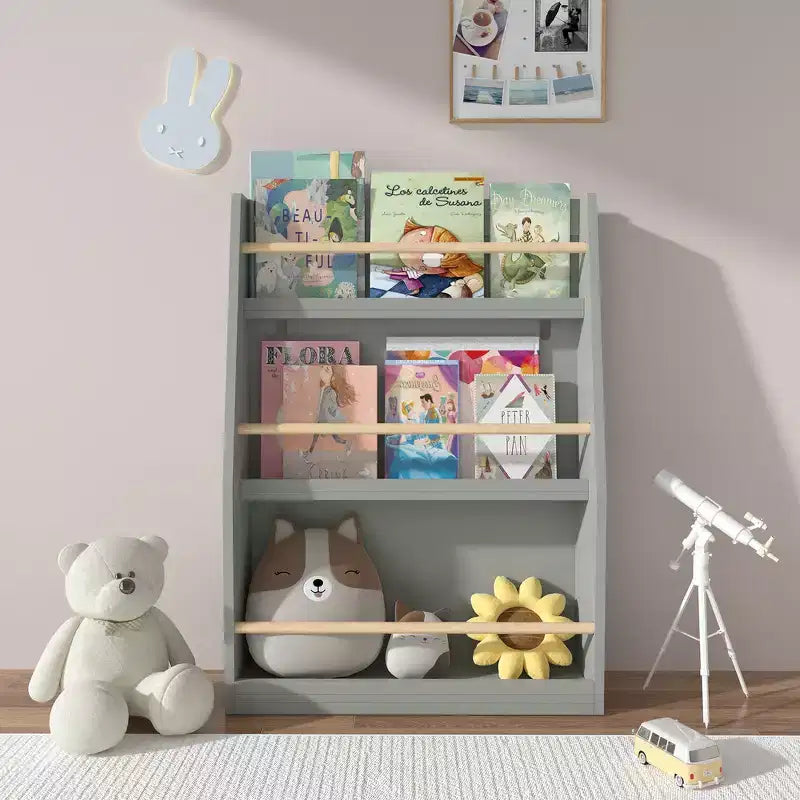 Libreria per bambini a 3 ripiani Whisen, scaffale per libri per bambini, aiuta a mantenere ordinate camere da letto, sale giochi e aule