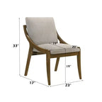 GDFStudio Alcona Sedie da Pranzo Moderne Imbottite in Ciniglia con Sedile Imbottito (Set di 2)