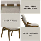 GDFStudio Alcona Sedie da Pranzo Moderne Imbottite in Ciniglia con Sedile Imbottito (Set di 2)