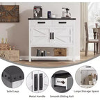 Tavolo console da fattoria da 35,4 pollici con 2 cassetti portaoggetti e mobile a 2 ante, tavolo da ingresso con ripiano portaoggetti, per cucina, corridoio, soggiorno