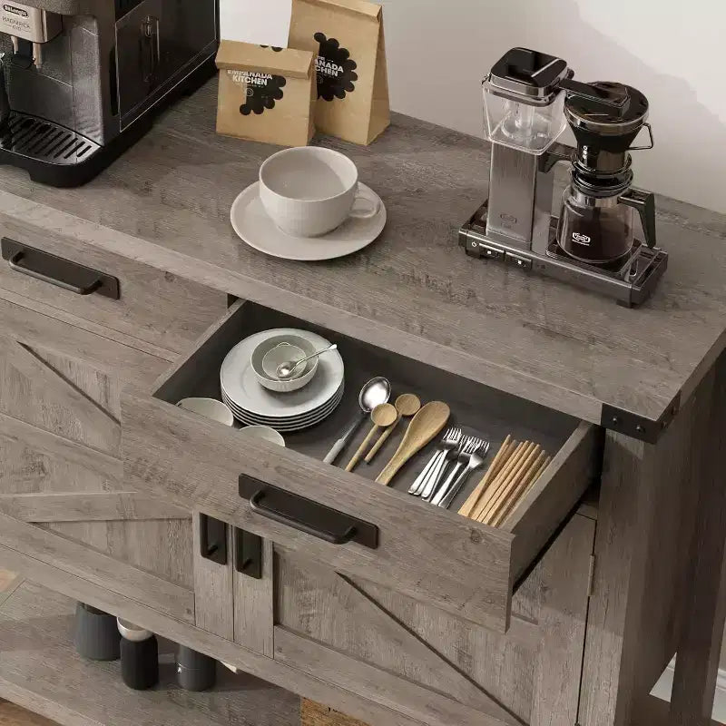 Tavolo console da fattoria da 35,4 pollici con 2 cassetti portaoggetti e mobile a 2 ante, tavolo da ingresso con ripiano portaoggetti, per cucina, corridoio, soggiorno
