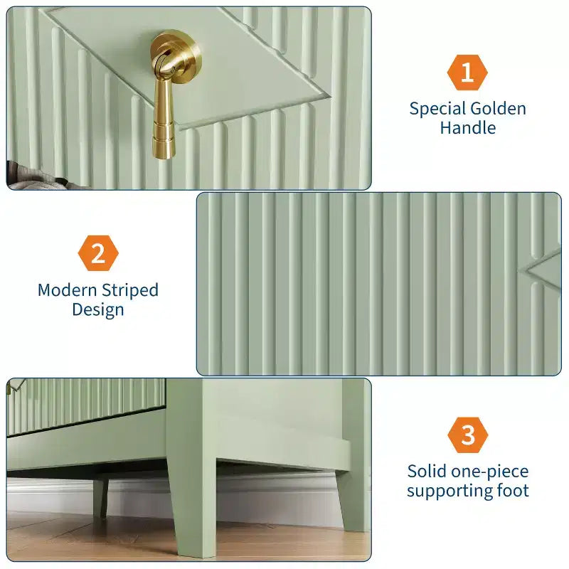 Comò GustoWave per camera da letto con 3 cassetti, cassettiera moderna da 71 cm con maniglie in metallo, organizer in legno per camera da letto, soggiorno