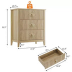 Comò GustoWave per camera da letto con 3 cassetti, cassettiera moderna da 71 cm con maniglie in metallo, organizer in legno per camera da letto, soggiorno