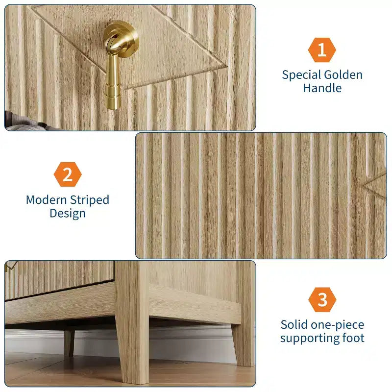 Comò GustoWave per camera da letto con 3 cassetti, cassettiera moderna da 71 cm con maniglie in metallo, organizer in legno per camera da letto, soggiorno