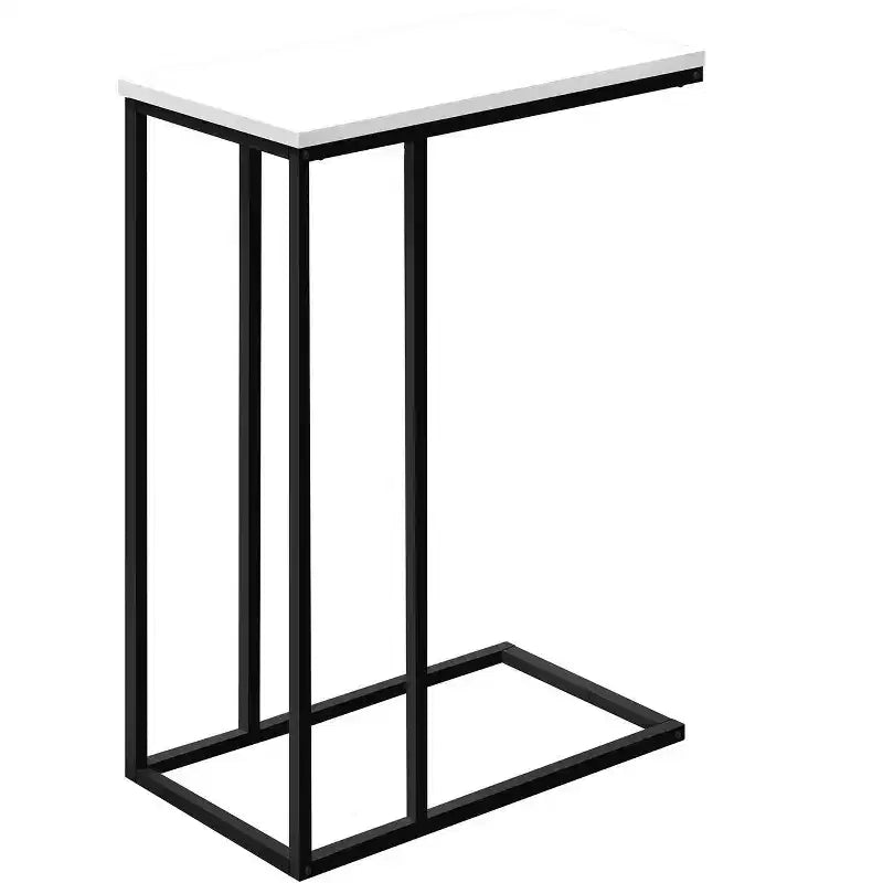 Tavolino d'appoggio a C Okak Minimalism con struttura in metallo, tavolino vassoio moderno, tavolino da bracciolo per divano da soggiorno, camera da letto