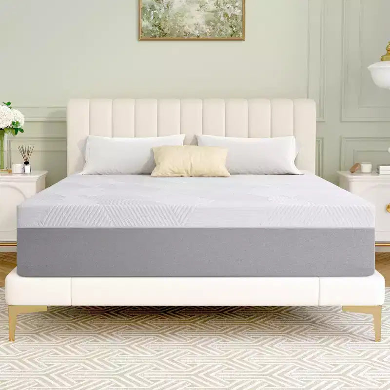 Materasso Wuleitex in memory foam confortevole da 10 pollici, materasso in schiuma di alta qualità a tre strati traspirante, con fodera rimovibile