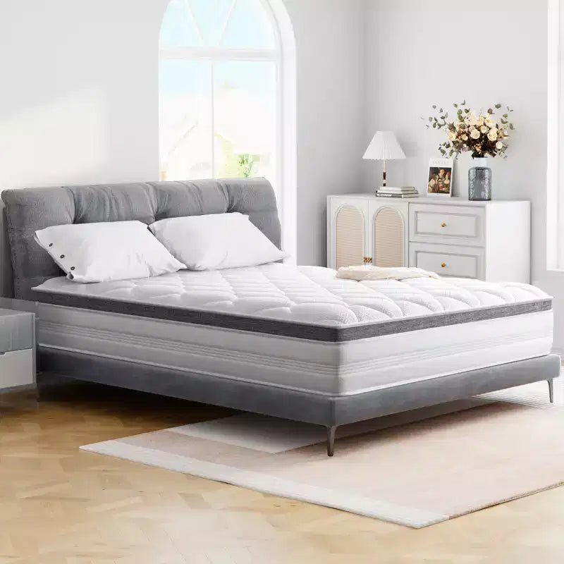 Materasso Wuleitex in memory foam confortevole da 10 pollici, materasso in schiuma di alta qualità a tre strati traspirante, con fodera rimovibile