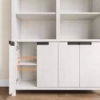 Libreria alta 74,5 pollici a 6 ripiani con doppio spazio di archiviazione, librerie doppie larghe con 12 scomparti, librerie autoportanti ampie per l'home office