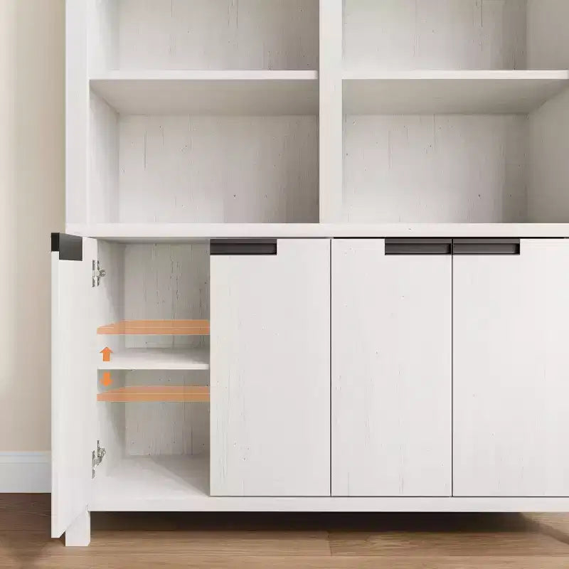 Libreria alta 74,5 pollici a 6 ripiani con doppio spazio di archiviazione, librerie doppie larghe con 12 scomparti, librerie autoportanti ampie per l'home office