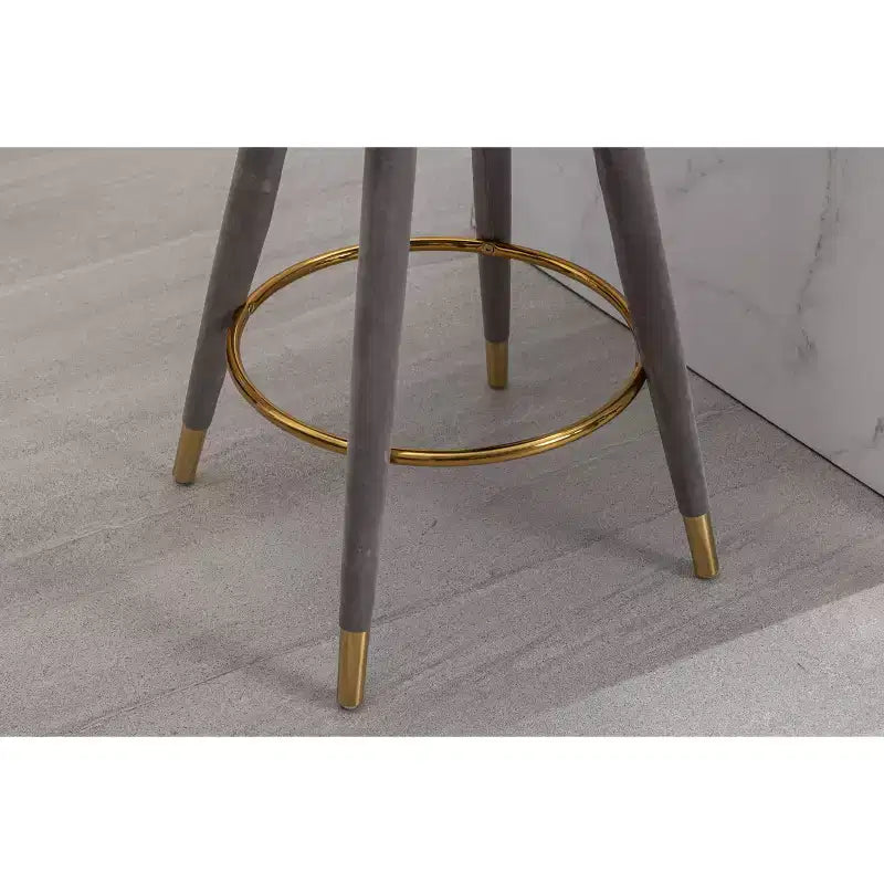 Set di 2 sgabelli da bar con cuscini imbottiti, gambe in legno, sgabelli da ufficio, sgabelli da bar altezza bancone per ristoranti