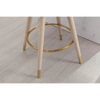 Set di 2 sgabelli da bar con cuscini imbottiti, gambe in legno, sgabelli da ufficio, sgabelli da bar altezza bancone per ristoranti