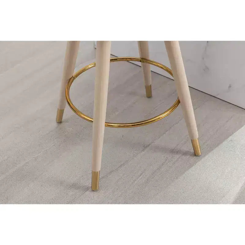 Set di 2 sgabelli da bar con cuscini imbottiti, gambe in legno, sgabelli da ufficio, sgabelli da bar altezza bancone per ristoranti
