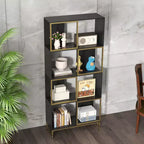 Libreria Callie di GDFStudio a 4 ripiani in legno e metallo in stile industriale con ripiani asimmetrici