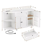 Besiost Mobile Buffet da Caffè con Contenitore e Ante, Mobile Bar con Portabottiglie