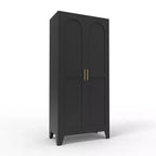 Armadio metallico con doppie ante e ripiani regolabili; Elevata capacità di carico; Ideale per cucine, soggiorni e camere da letto