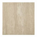 Tavolino Royal Hampton, piano quadrato in travertino da 19 pollici, legno naturale beige