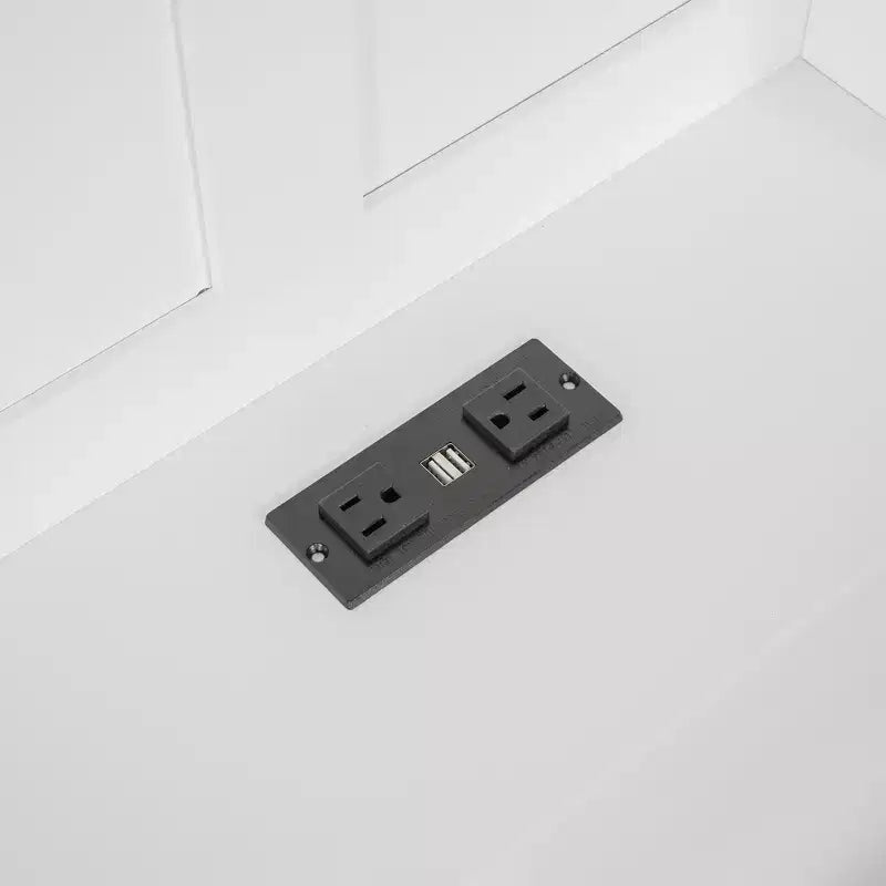 Letto a capanna gemello/piazza e mezza per bambini con ripiani, letto a piattaforma in legno con prese USB, finestra e cassetti