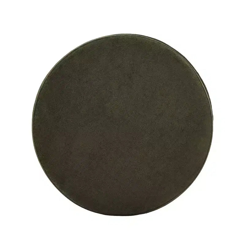 Christopher Knight Home Antonov Pouf Contenitore Rotondo Rivestito in Tessuto con Base in Legno di Gomma