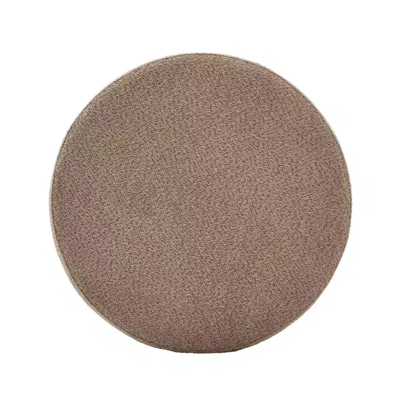 Christopher Knight Home Antonov Pouf Contenitore Rotondo Rivestito in Tessuto con Base in Legno di Gomma