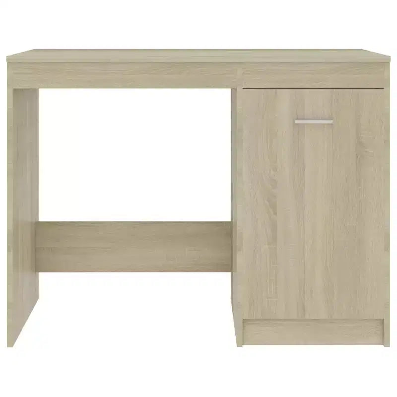 Scrivania moderna da 100 cm in rovere Sonoma Clihome con armadietto integrato per l'ufficio domestico