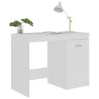 Scrivania moderna da 100 cm in rovere Sonoma Clihome con armadietto integrato per l'ufficio domestico