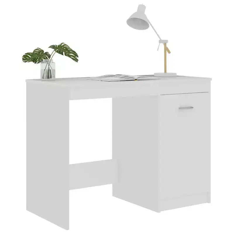 Scrivania moderna da 100 cm in rovere Sonoma Clihome con armadietto integrato per l'ufficio domestico