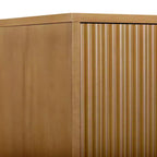 Teamson Home Tremolo Mobile Contenitore Moderno Boho in Lino con Legno Massello e Frontali Scanalati Contemporanei