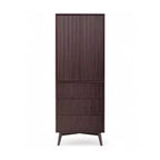 Teamson Home Tremolo Mobile Contenitore Moderno Boho in Lino con Legno Massello e Frontali Scanalati Contemporanei