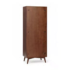 Teamson Home Tremolo Mobile Contenitore Moderno Boho in Lino con Legno Massello e Frontali Scanalati Contemporanei