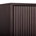Teamson Home Tremolo Mobile Contenitore Moderno Boho in Lino con Legno Massello e Frontali Scanalati Contemporanei