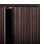 Teamson Home Tremolo Mobile Contenitore Moderno Boho in Lino con Legno Massello e Frontali Scanalati Contemporanei