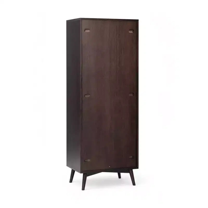 Teamson Home Tremolo Mobile Contenitore Moderno Boho in Lino con Legno Massello e Frontali Scanalati Contemporanei