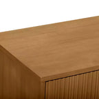 Teamson Home Tremolo Comodino Moderno Boho a 2 Cassetti con Legno Massello e Frontali Scanalati Contemporanei