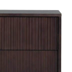 Teamson Home Tremolo Comodino Moderno Boho a 2 Cassetti con Legno Massello e Frontali Scanalati Contemporanei