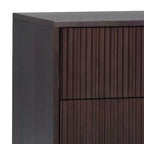 Teamson Home Tremolo Comodino Moderno Boho a 2 Cassetti con Legno Massello e Frontali Scanalati Contemporanei