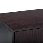 Teamson Home Tremolo Comodino Moderno Boho a 2 Cassetti con Legno Massello e Frontali Scanalati Contemporanei