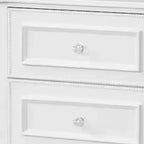 Comodino Royal Hampton, 2 cassetti, Struttura moderna in legno massello bianco, 68,5 cm