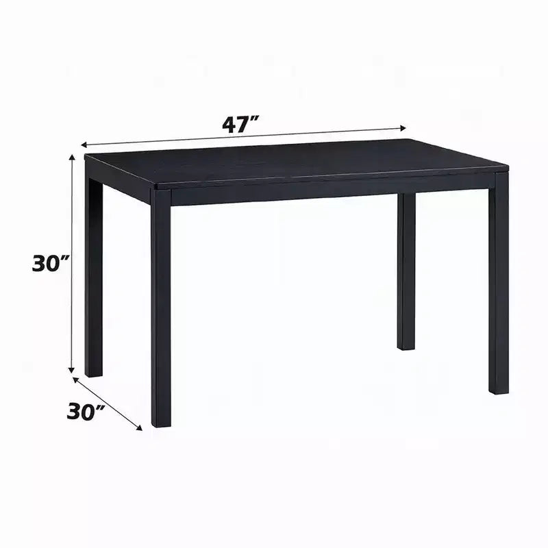 Tavolo da pranzo Royal Hampton, piano rettangolare da 47 pollici, legno nero scandinavo