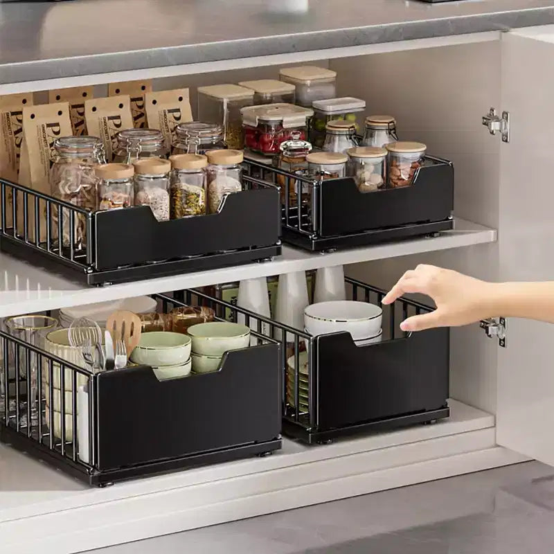 Viti per Mobili da Cucina,Cassetto Estraibile per Spezie con Pellicola Adesiva,25 x 40 x 18 cm (L x P x A)