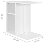 Tavolino rettangolare moderno di design in rovere artigianale Clihome, con 2 ripiani per un uso versatile