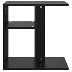Tavolino rettangolare moderno di design in rovere artigianale Clihome, con 2 ripiani per un uso versatile