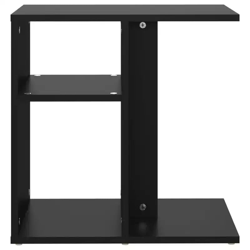 Tavolino rettangolare moderno di design in rovere artigianale Clihome, con 2 ripiani per un uso versatile