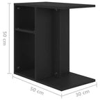 Tavolino rettangolare moderno di design in rovere artigianale Clihome, con 2 ripiani per un uso versatile