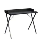 Scrivania da gioco FurnitureR 40, scrivania moderna per computer con robusto telaio in metallo a X, scrivania da ufficio per giochi e studio, colore nero
